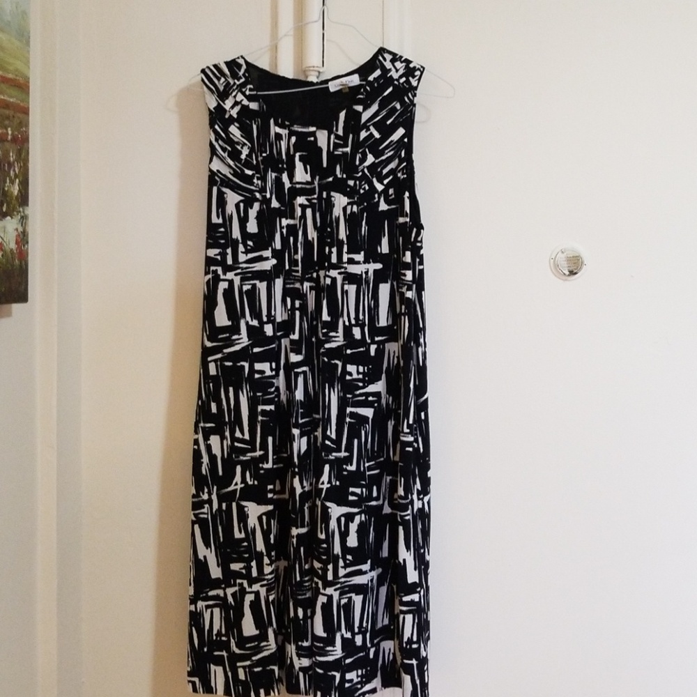 Sleeveless Calvin Klein Dress with Pleats